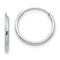 thumbnail image 1 of 14K White Gold Endless Hoop Earrings Ear Jewelry, 1 of 3