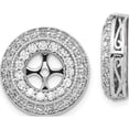 thumbnail image 1 of 14K White Gold Fancy Diamond Earring Jackets (15 X 15) Made In India ejm5311-150-wa, 1 of 5