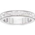 thumbnail image 1 of 14K White Gold Fancy Wedding Band (Size 5) Made In United States xwb205-5, 1 of 5