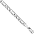thumbnail image 1 of 14K White Gold Figaro chain 7 in 5.5 mm WG 5.5mm Flat, 1 of 4