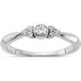 thumbnail image 1 of 14K White Gold First Promiselab Grown Diamond Round Bezel Promise Ring (Size 7) Made In India rm9092-019-wlg, 1 of 5