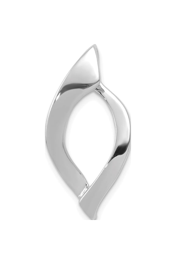 14K White Gold Fits Up To 8mm Regular, 10mm Fancy Reversible Omega Slide (30 X 14) Made In United States slw21