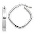 thumbnail image 1 of 14K White Gold Flat Edge Square Hoop Earrings, 1 of 1