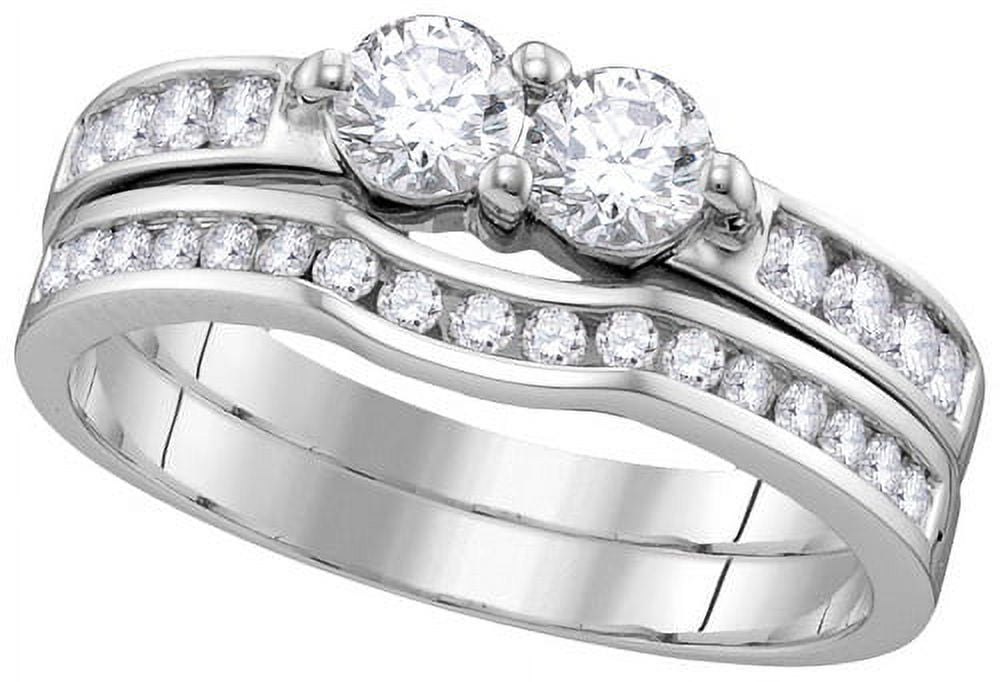 14K White Gold Forever Us Diamond Bridal Ring Set 0.96 ct Walmart
