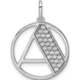 thumbnail image 1 of 14K White Gold Gatsby Diamond Initial A Charm (Width 17.81) - Jbsp, 1 of 5