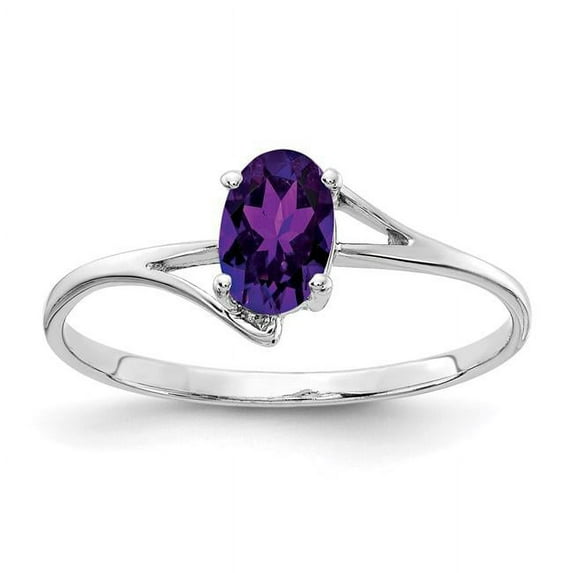 14K White Gold Gemstone Ring Mounting - Size 6