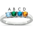 thumbnail image 1 of 14K White Gold Genuine 4 Stone Mother's Ring (Size 7) Made In United States xmr83/4wgy, 1 of 5