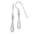thumbnail image 1 of 14K White Gold Grooved Puffed Teardrop Shepherd Hook Earrings TH933, 1 of 2