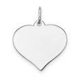 thumbnail image 1 of 14K White Gold Plain .013 Gauge Engravable Heart 16x17mm Disc Charm XWM603/13, 1 of 3