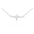 thumbnail image 1 of 14K White Gold Heartbeat Necklace :  18", 1 of 1