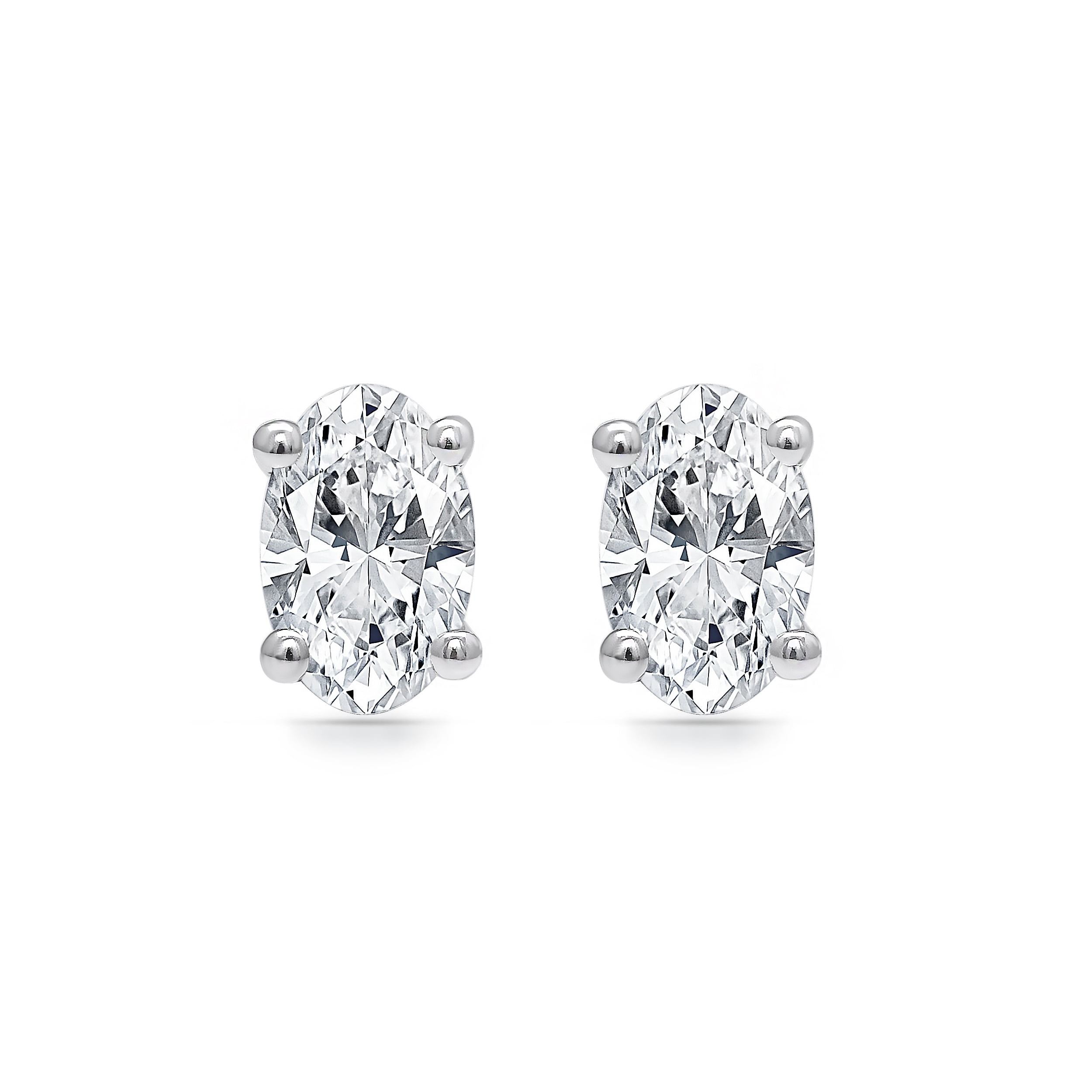 14K White Gold IGI Certified 1CTTW Stud Earrings for Women