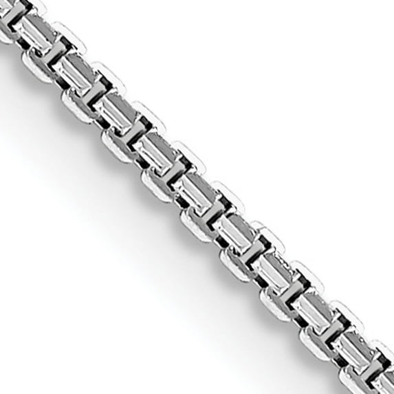 14K White Gold Jbsp's 1.2mm Concave Box Chain (16 X 1.2) Made In Italy 7265-16