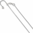 thumbnail image 1 of 14K White Gold Jbsp's Adjustable 1.2mm Box Chain (30 X 1.2) Made In Italy 1278-30, 1 of 5