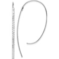 thumbnail image 1 of 14K White Gold Jbsp's D/C Polished Threader Earrings (55.25 X 27.2) Made In Italy le1959w, 1 of 5