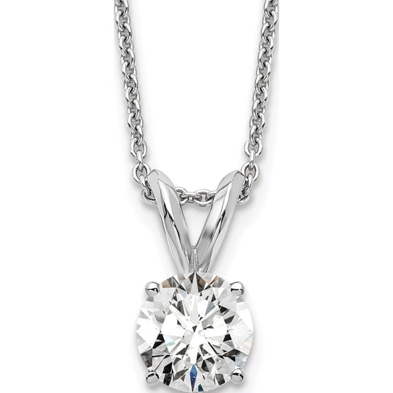 14K White Gold Lab Grown Dia 1/2Ct. Round Certified Vs/Si, D E F, Solitair Made In United States pm4396-050c-wld-18