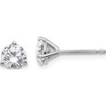 thumbnail image 1 of 14K White Gold Lab Grown Diamond 1Ctw Si1/Si2, G H I, 3 Prong Earrings Made In United States em1007-100-wlg, 1 of 5