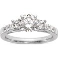 thumbnail image 1 of 14K White Gold Lab Grown Diamond Si1/Si2, G H I, 3-Stone Semi-Mount Eng R (Size 7) Made In India rm3031e-p/048-7wlg, 1 of 5