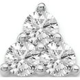 thumbnail image 1 of 14K White Gold Lab Grown Diamond Si1/Si2, G H I, 3-Stone Triangle Pendant Made In India pm4677-050-wlg, 1 of 5