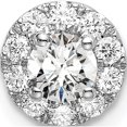 thumbnail image 1 of 14K White Gold Lab Grown Diamond Si1/Si2, G H I, Round Halo Pendant Made In India pm6635-050-wlg, 1 of 5