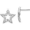 thumbnail image 1 of 14K White Gold Lab Grown Diamond Si1/Si2, G H I, Star Post Earrings (12.03 X 14.94) Made In India em7927-050-wlg, 1 of 4