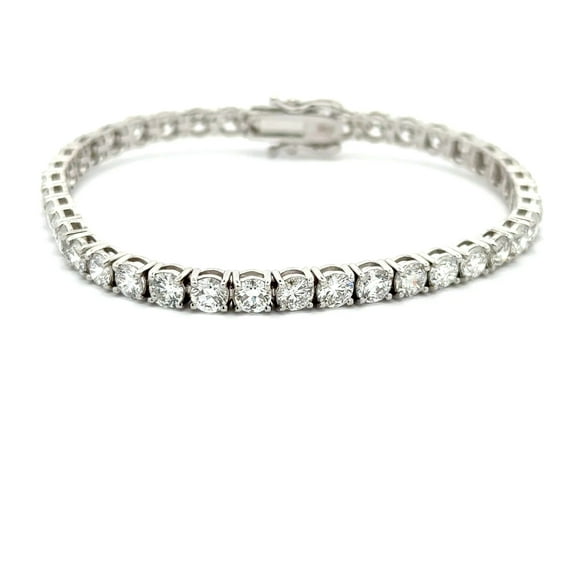 14K White Gold Lab-Grown Diamond Tennis Bracelet 10.33 CTW – E-F Color, VVS2-VS1 Clarity, CVD Diamonds, 7-Inch Fine Jewelry for Women