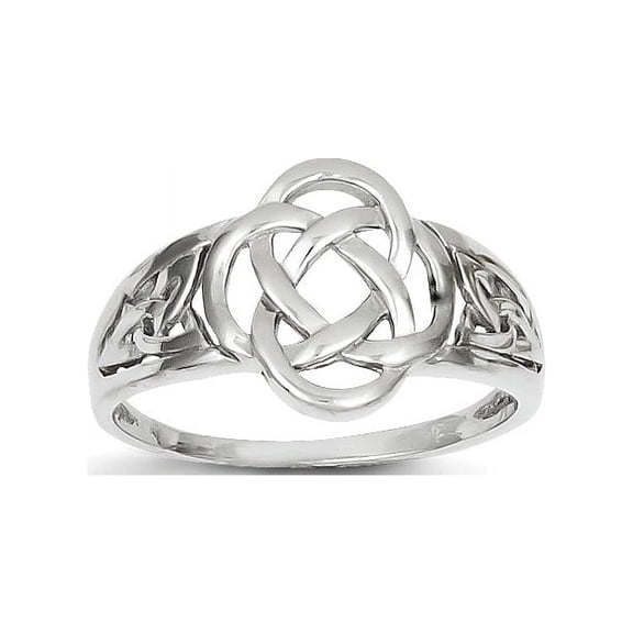 14K White Gold Ladies Celtic Knot Ring