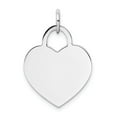 thumbnail image 1 of 14K White Gold Large Engravable Heart, 1 of 1