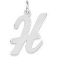 thumbnail image 1 of 14K White Gold Large Script Initial Letter H Charm, 1 of 4