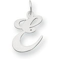 thumbnail image 1 of 14K White Gold Medium Fancy Script Initial E Charm, 1 of 4