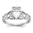 thumbnail image 1 of 14K White Gold Mens Claddagh Ring - Size 9.5, 1 of 1