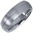 thumbnail image 1 of 14K White Gold Mens Wedding Band 6mm Satin Comfort Fit, 1 of 1