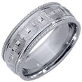 thumbnail image 1 of 14K White Gold Mens Wedding Band 7mm High Gloss Comfort Fit, 1 of 1