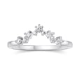 thumbnail image 1 of 14K White Gold Moissanite Classic Irregullar Wedding Ring Jewelry Gifts, 1 of 5