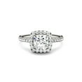 thumbnail image 1 of Charles & Colvard 14K White Gold Moissanite 6mm Cushion Engagement Ring-Size 6 1.40cttw DEW, 1 of 3