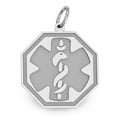 thumbnail image 1 of 14K White Gold Octagon Medical Charm - 3/4 Inch X 3/4 Inch, 1 of 1