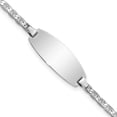 thumbnail image 1 of 14K White Gold Oval Anchor Id Bracelet (7 X 8) Made In United States lid86w-7, 1 of 5