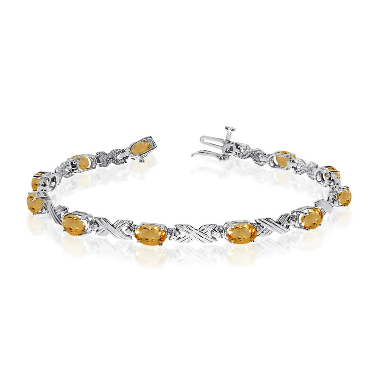 White gold hotsell citrine bracelet