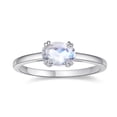 thumbnail image 1 of 14K White Gold Oval Moonstone Solitaire Engagement Ring for Women, 1 of 5