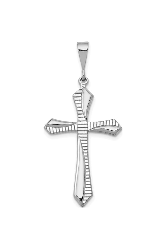 14K White Gold Passion Cross Pendant (43 X 20) Made In United States ch110