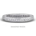 thumbnail image 1 of 14K White Gold Pave Setting 0.61 Carat Total Natural Diamonds Vintage Eternity Ring, 1 of 1