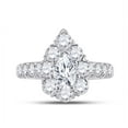 thumbnail image 1 of 14K White Gold Pear Diamond Halo Bridal Wedding Engagement Ring 2-3/8 Cttw, Womens Size: 5-10, 1 of 1