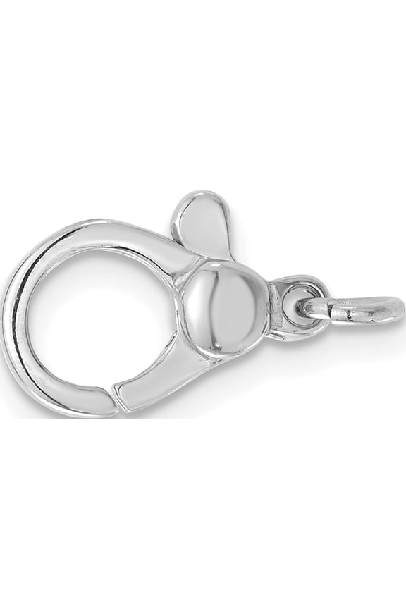 14K White Gold Pear Shape Lobster W/ Jump Ring Clasp - Jbsp