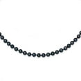 thumbnail image 1 of 14K White Gold Pearl Chain Necklace 5-6 mm Round Black Saltwater Akoya Cultured 18 inch, 1 of 1