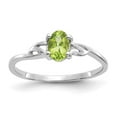 thumbnail image 1 of 14K White Gold Peridot Birthstone Ring - Size 7, 1 of 1