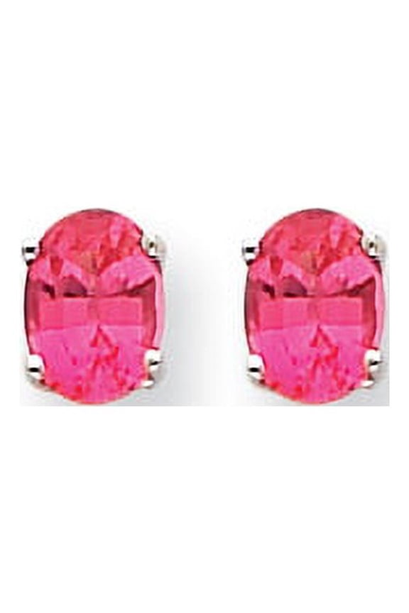 14K White Gold Pink Spinel Earrings