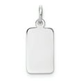 thumbnail image 1 of 14K White Gold Plain .013 Gauge Rectangular Engravable Charm, 1 of 1