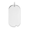 thumbnail image 1 of 14K White Gold Plain .027 Gauge Engravable Dog Tag With Notch Disc, 1 of 1