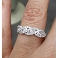 thumbnail image 1 of 14K White Gold Plated 2.10Ct Round Cut Simulated Diamond Women's Engagement Band Ring, 1 of 5