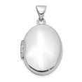 thumbnail image 1 of 14K White Gold Plated 22mm Oval Locket Pendant, 1 of 7