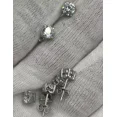 thumbnail image 1 of 14K White Gold Plated 2Ct Round Cut Lab Created Diamond Women's Stud Earring, 1 of 5